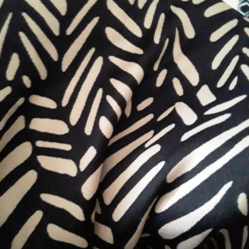 AB Studio Bohemian Style Pants Black and Tan M - Picture 4 of 4